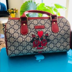 Authentic Gucci rose tattoo bag